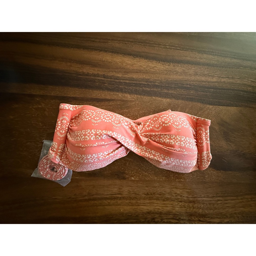 Robin Piccone Isla Bikini Top Small Terracotta Medallion‎ Twist Bandeau Swim